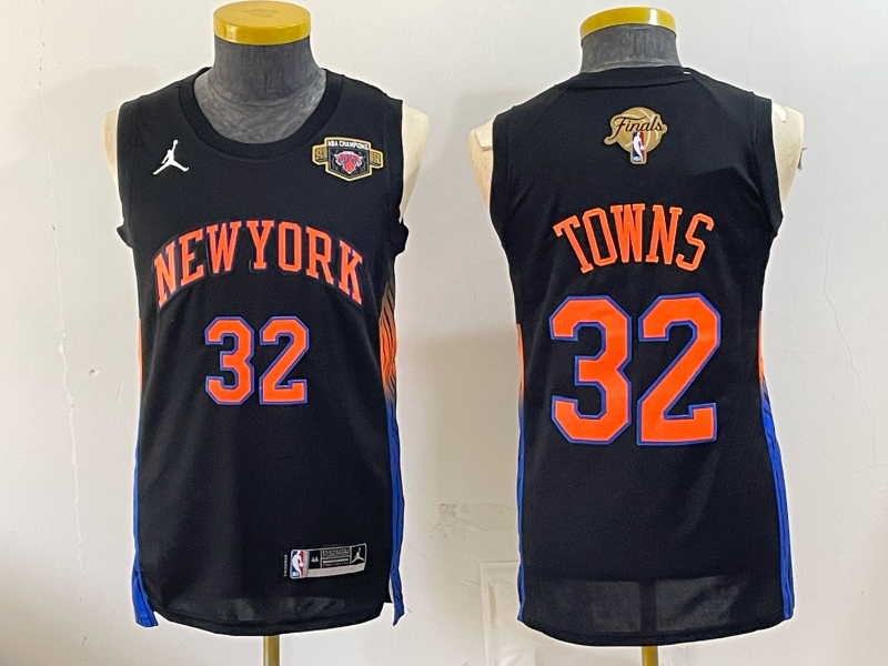 Men New York Knicks #32 Towns black 2026 Nike NBA jersey 0625001